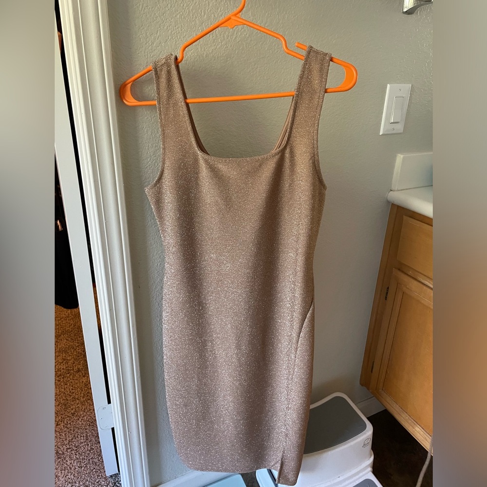 Gold glitter dress